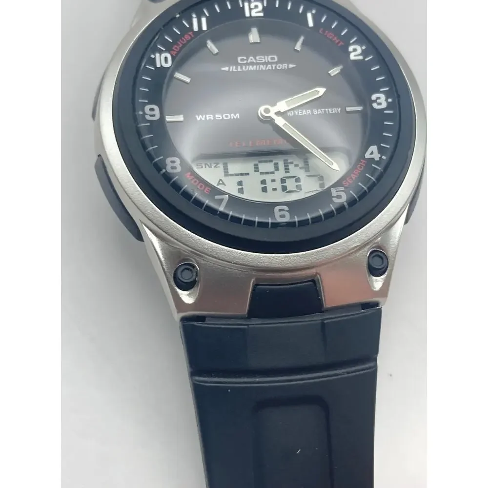Casio Telememo Sports Analog Digital Combo Mens Watch 40mm - Adjustable -WR 50m